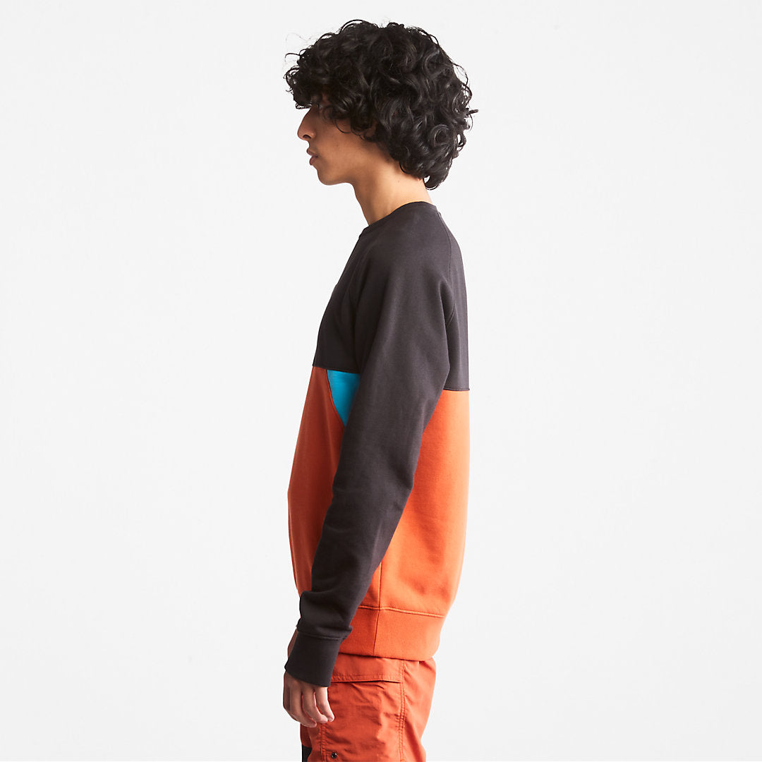 Mens Cut-and-Sew Sweatshirt for All Gender in Orange - Timberland