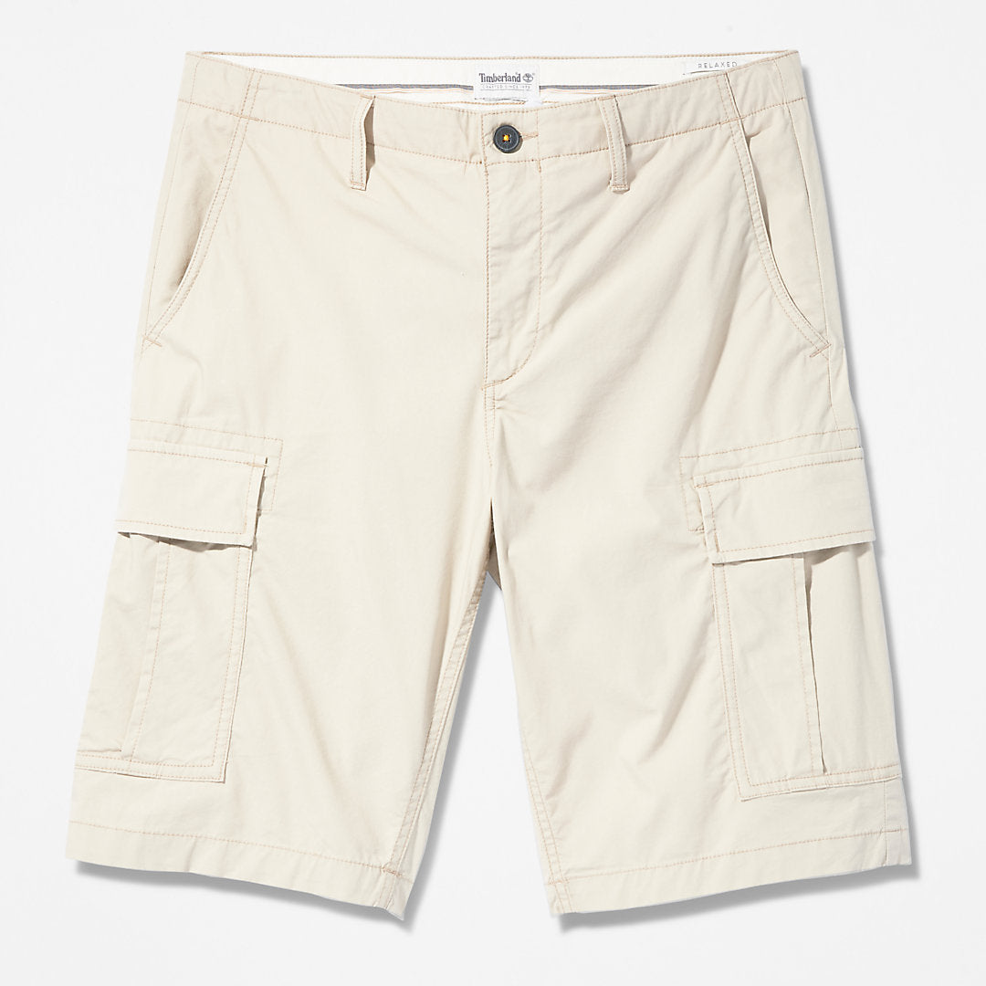 Mens Poplin Cargo Shorts for Men in Beige - Timberland