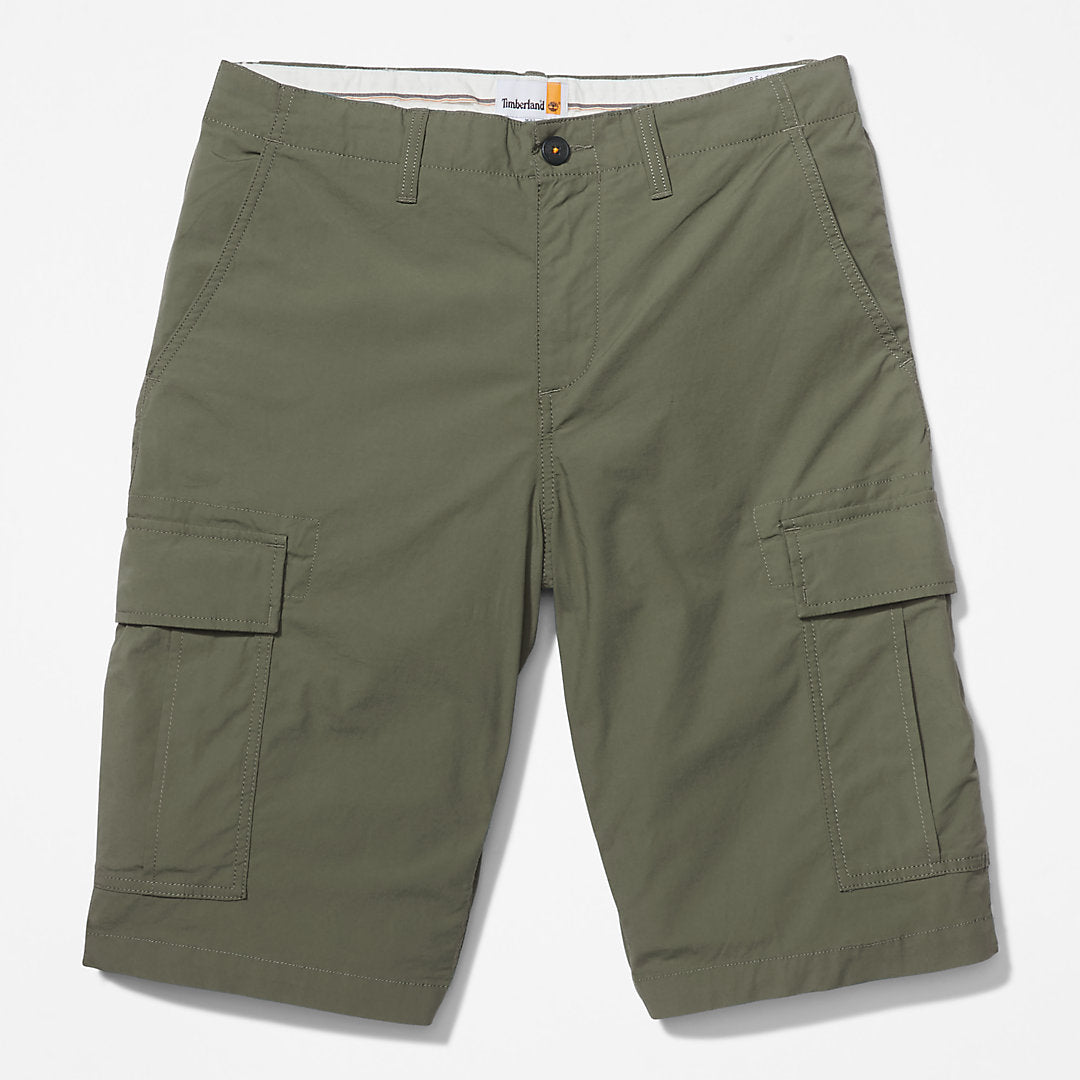 Mens Poplin Cargo Shorts for Men in Dark Green - Timberland