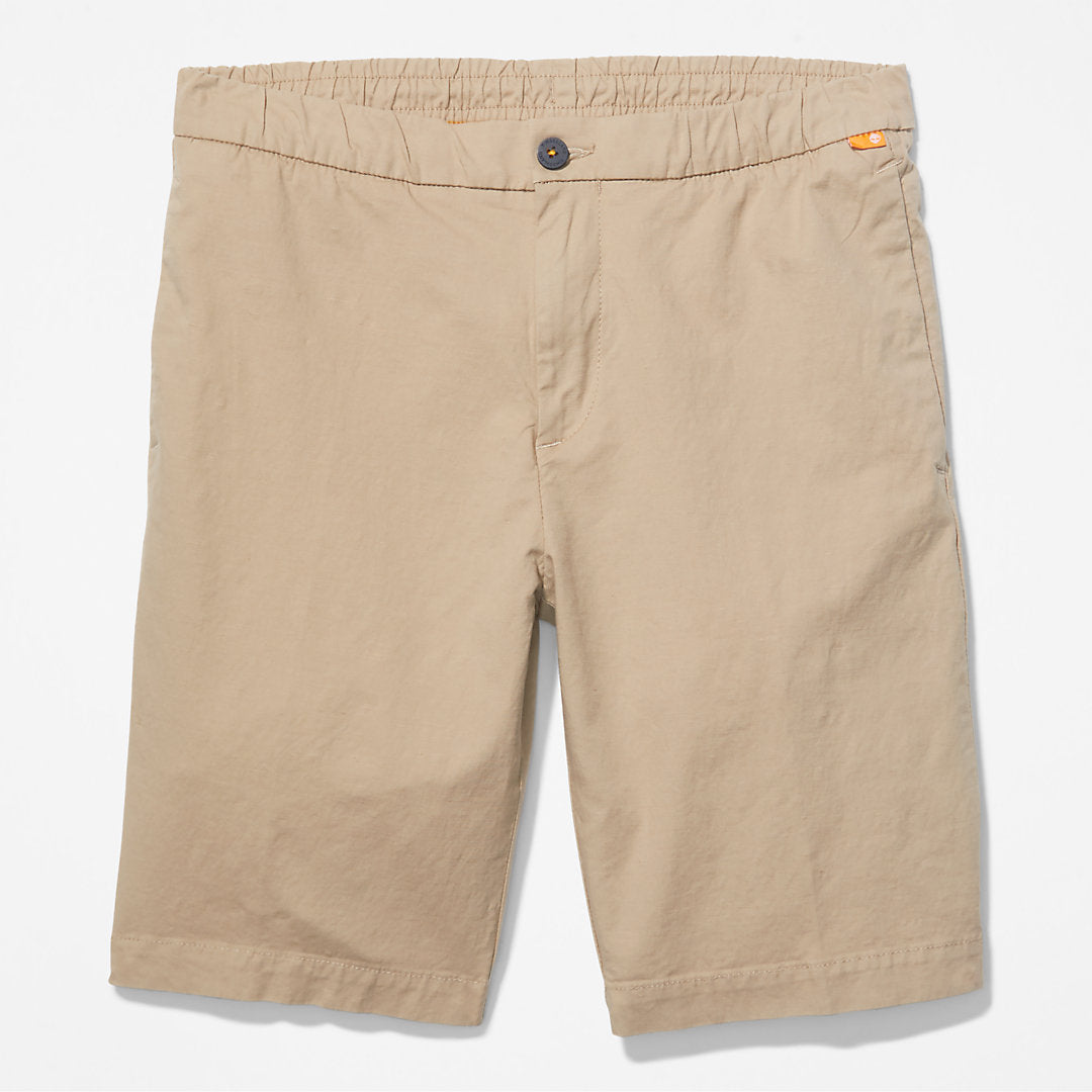 Mens Cotton and Linen-Blend Shorts for Men in Beige - Timberland