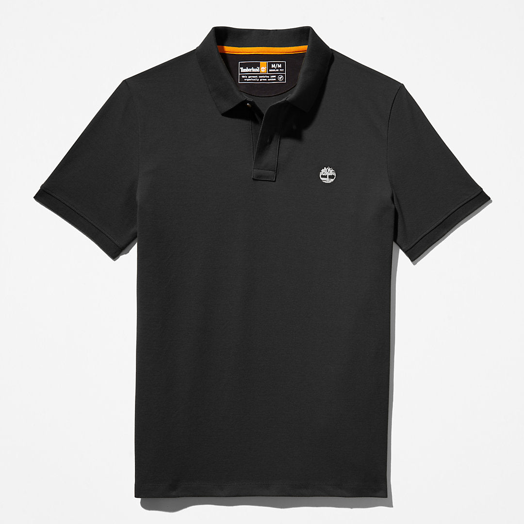 Mens Millers River Pique Polo Shirt for Men in Black - Timberland