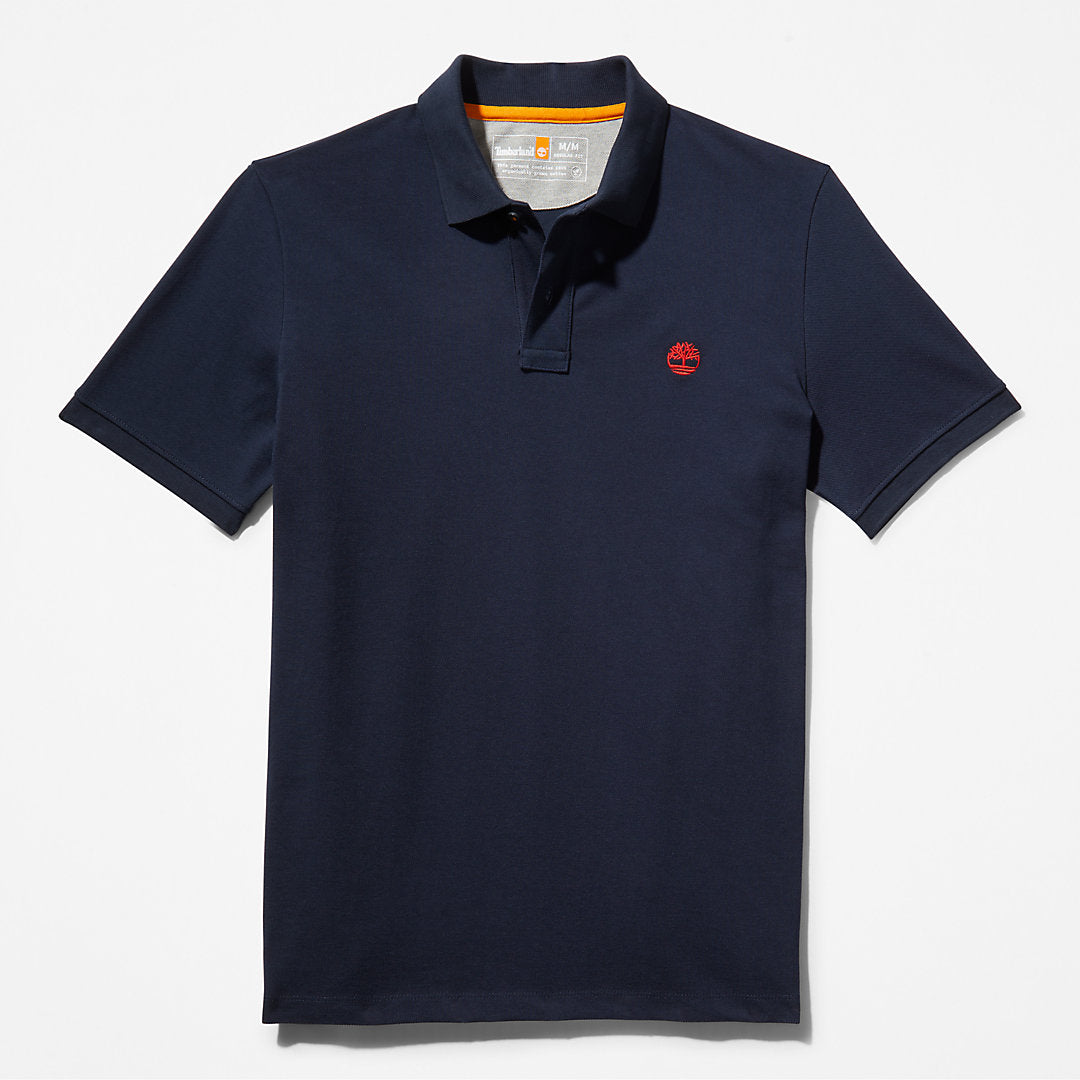 Mens Millers River Pique Polo Shirt for Men in Navy - Timberland