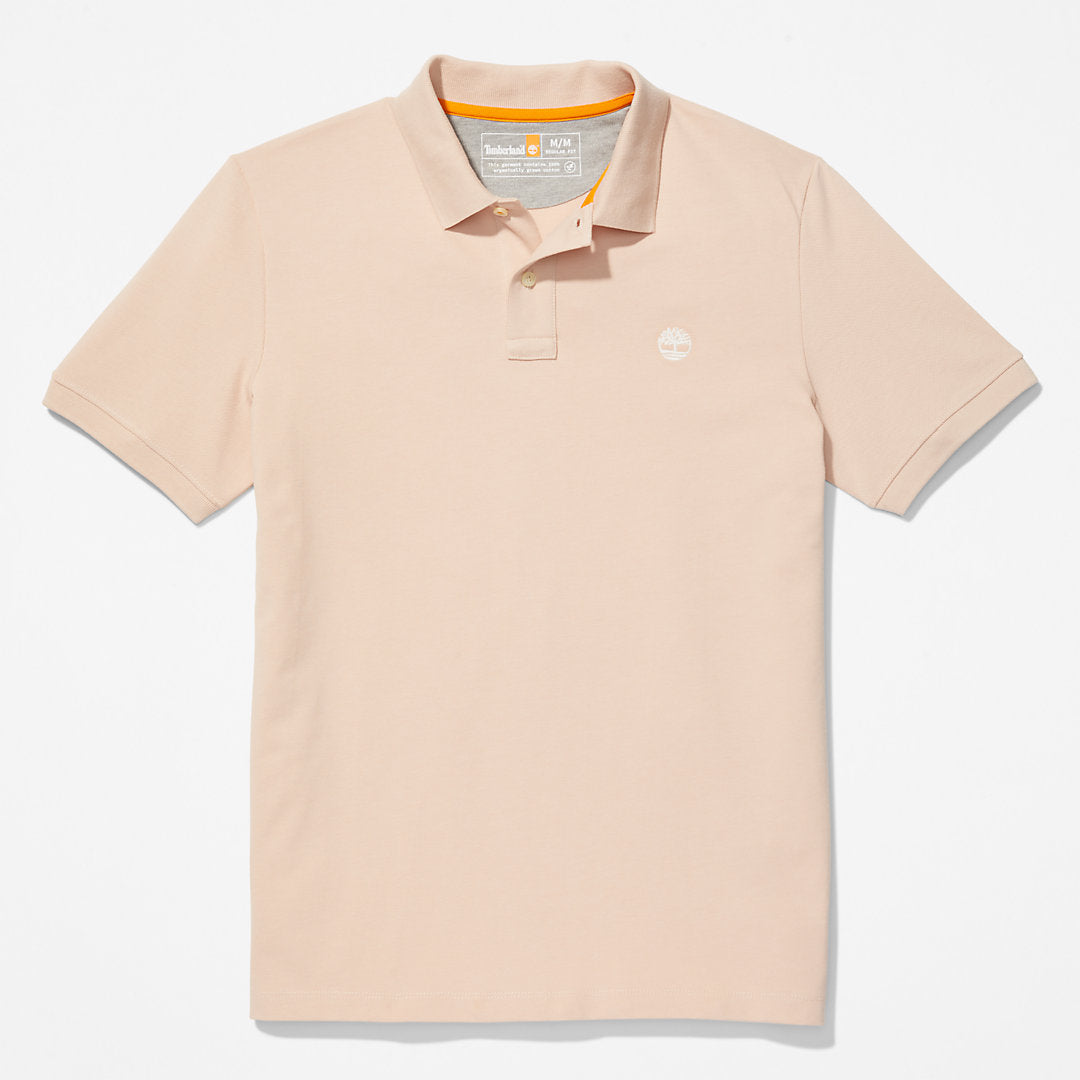 Mens Millers River Pique Polo Shirt for Men in Light Pink - Timberland