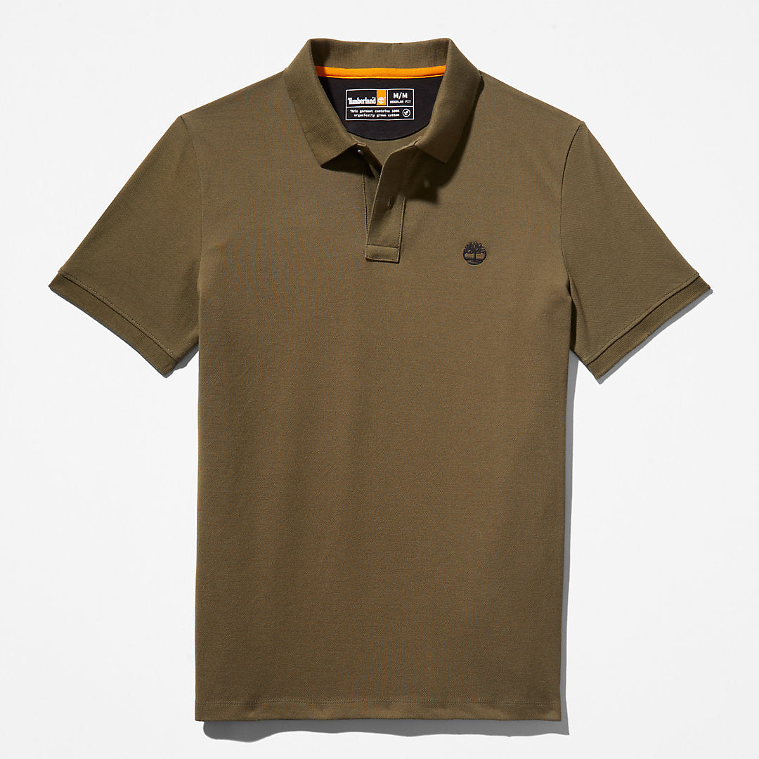 Mens Millers River Pique Polo Shirt for Men in Dark Green - Timberland