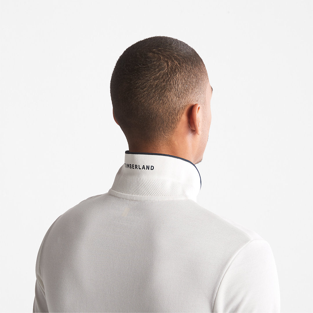 Mens Millers River Print-Collar Polo Shirt for Men in White - Timberland