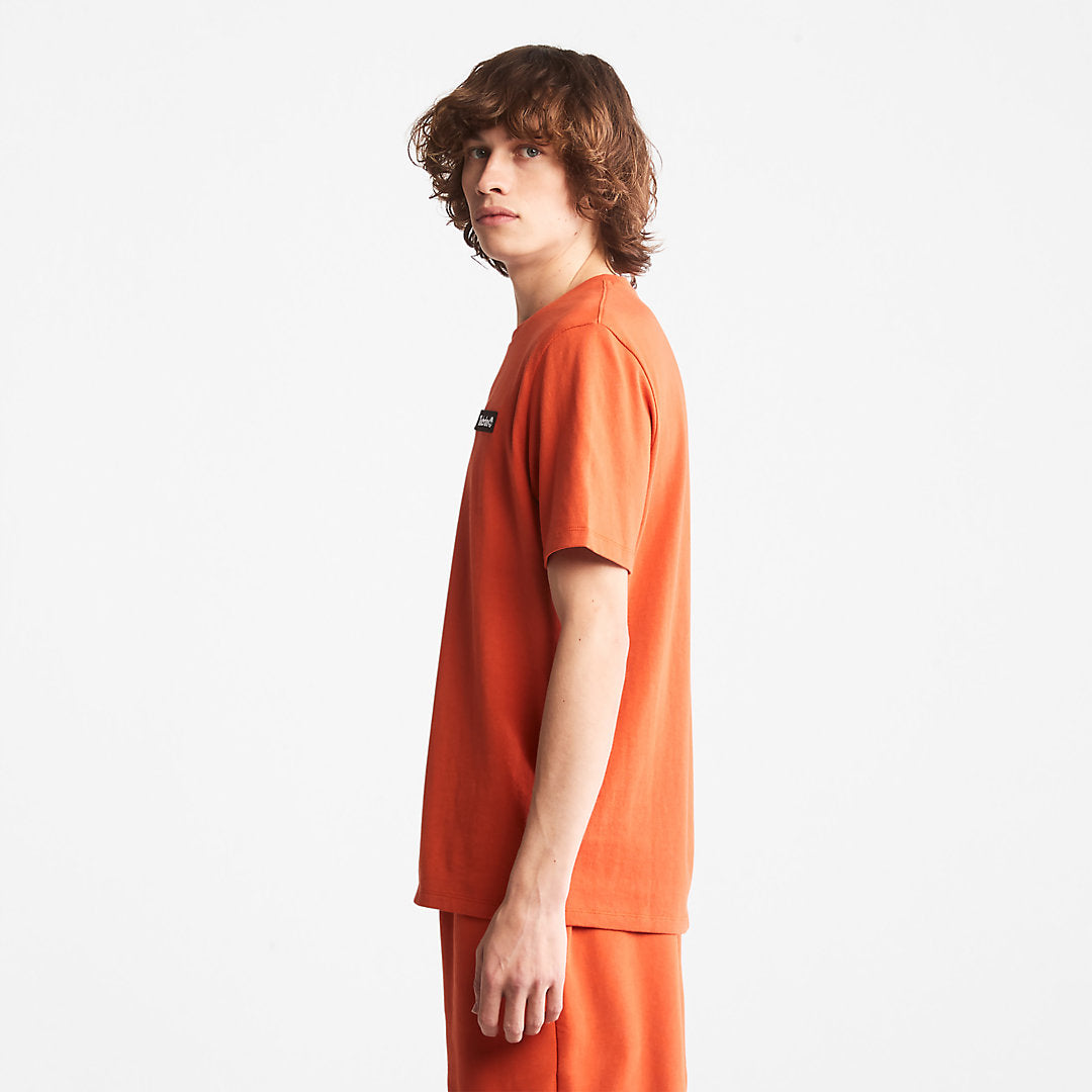 Mens All Gender Heavyweight Badge T-Shirt in Orange - Timberland