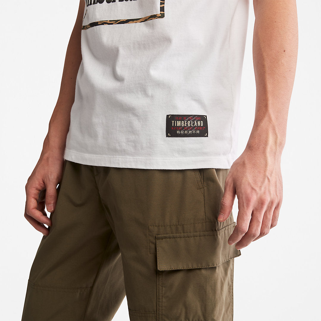 Mens Year of the Tiger T-Shirt for Men in White - Timberland