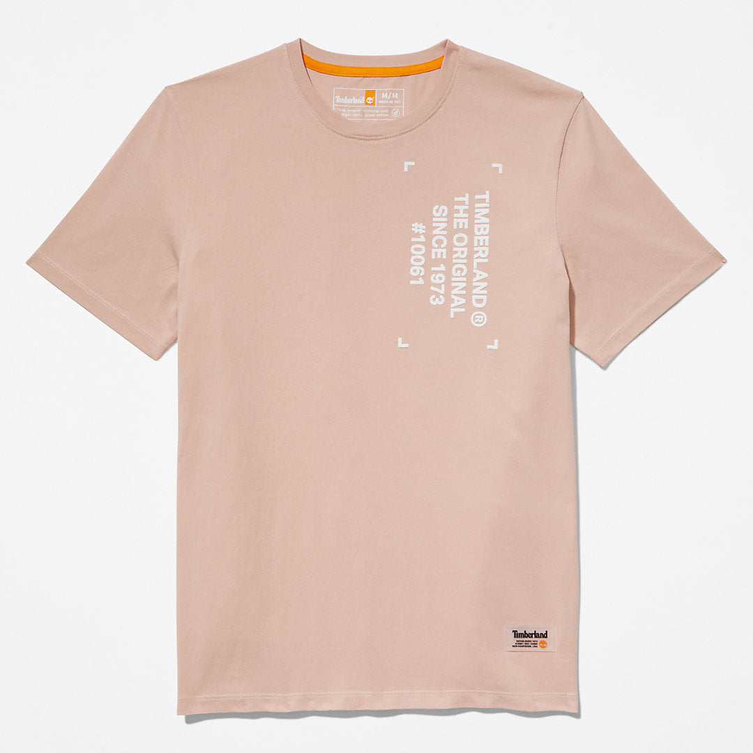 Mens Progressive Utility Graphic T-Shirt for Men in Pink - Timberland