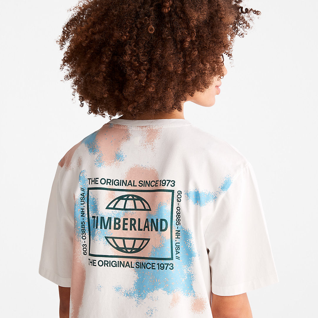 Mens Paint Graphic T-Shirt for Men in White - Timberland