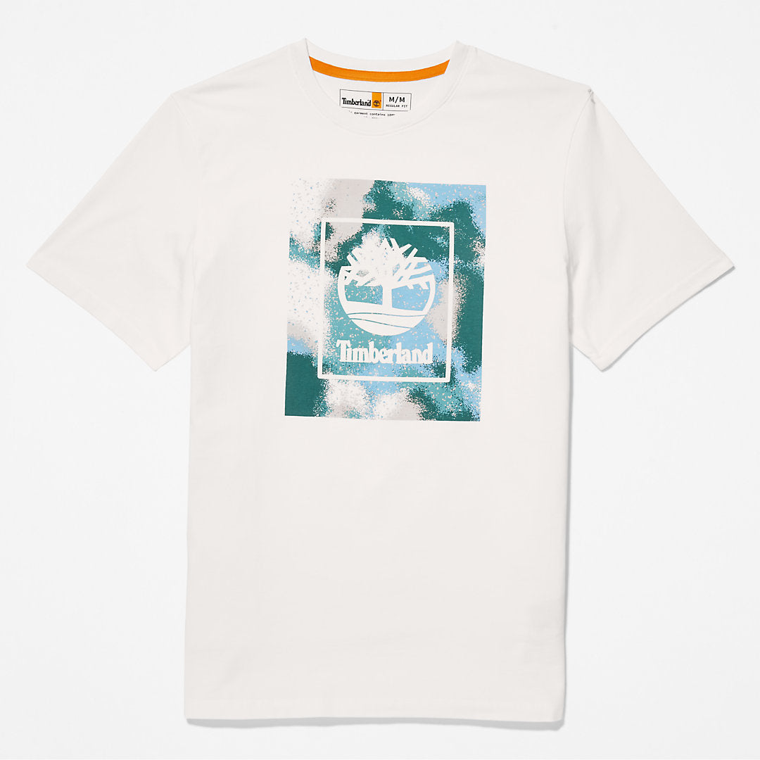 Mens Storytelling Logo T-Shirt for Men in White - Timberland