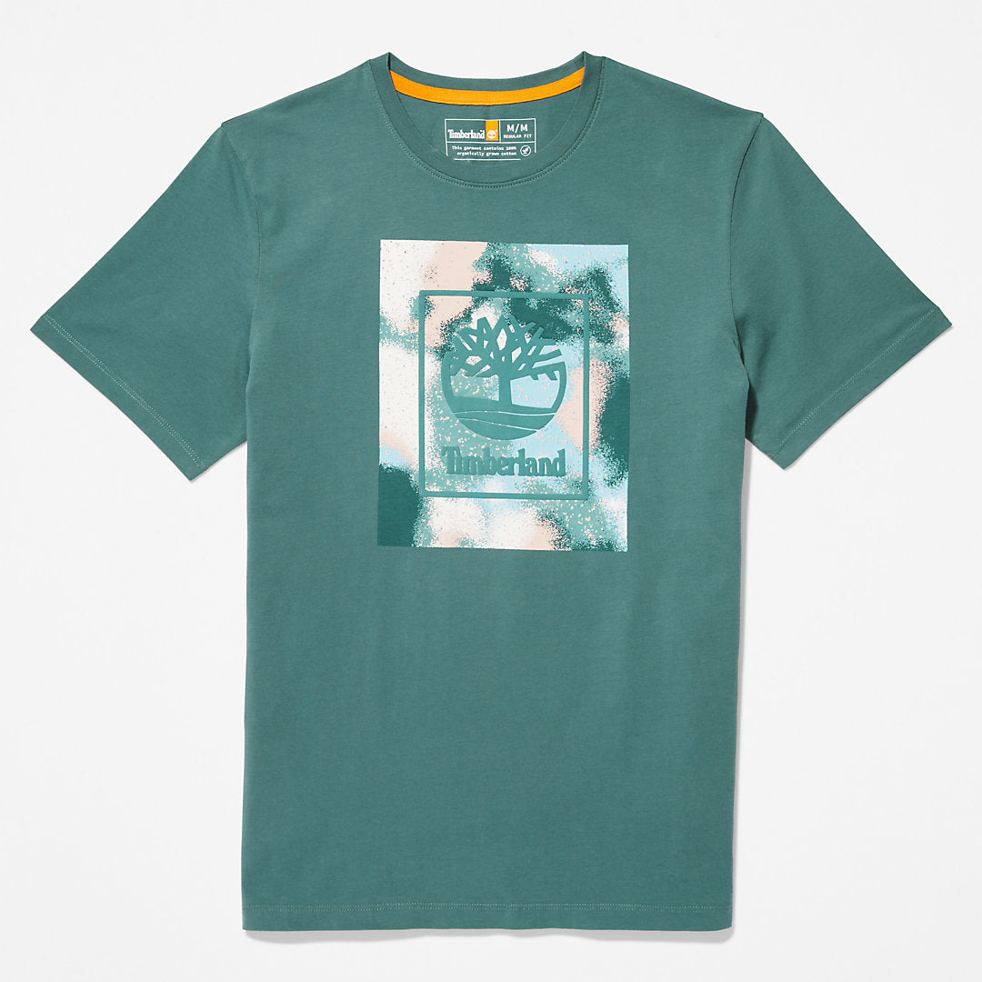 Mens Storytelling Logo T-Shirt for Men in Teal - Timberland