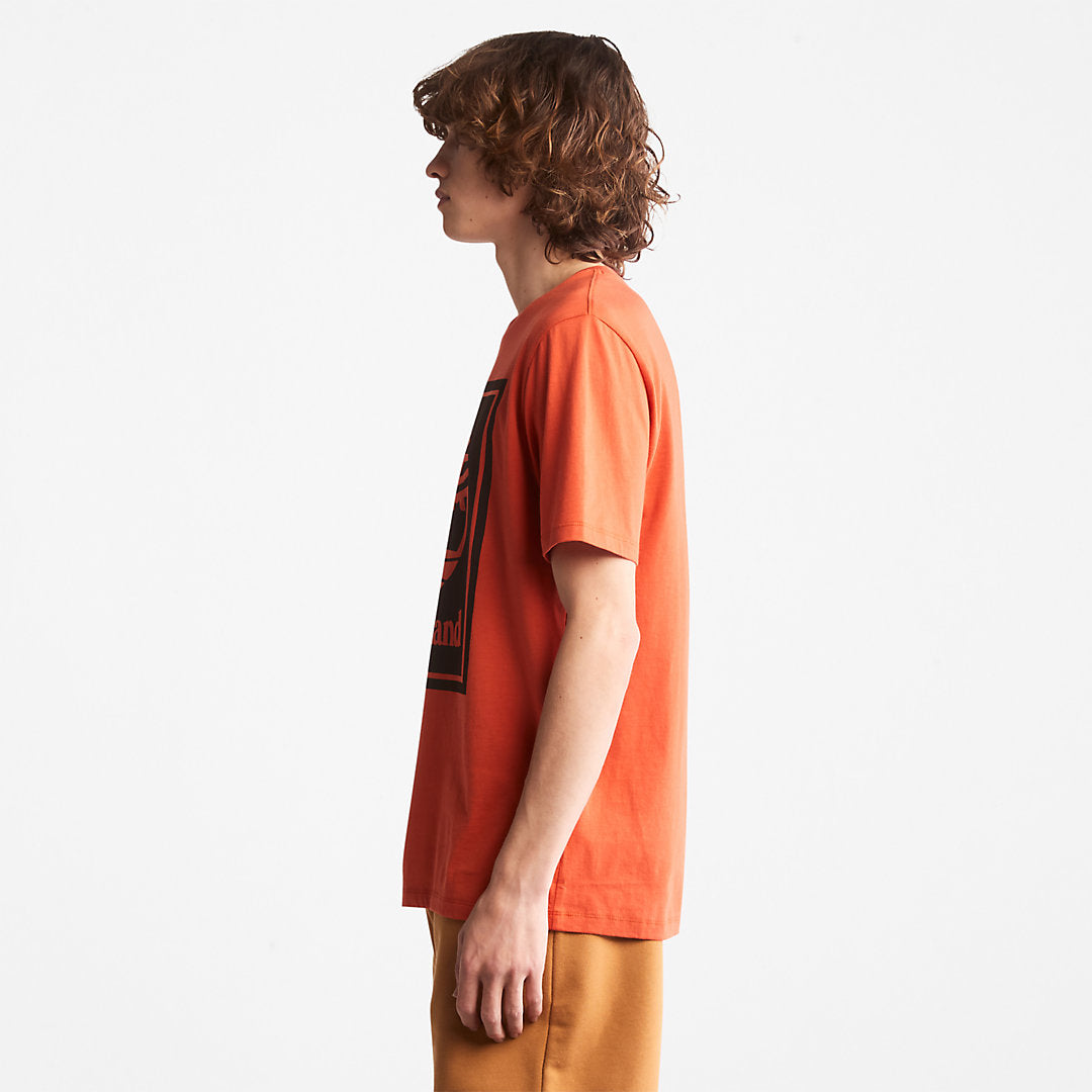Mens Tree Logo T-Shirt for All Gender in Orange - Timberland