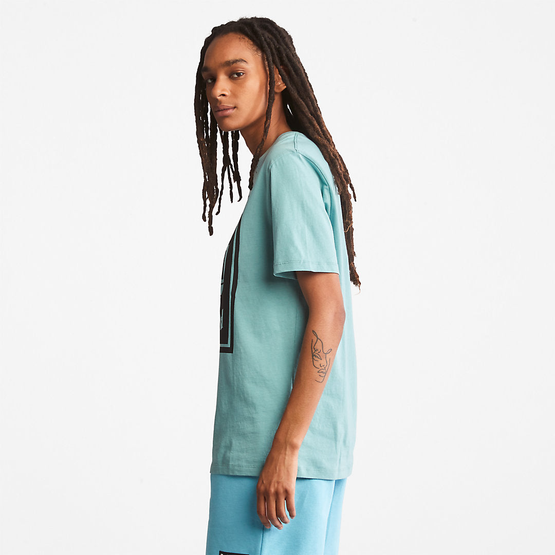 Mens Tree Logo T-Shirt for All Gender in Teal - Timberland