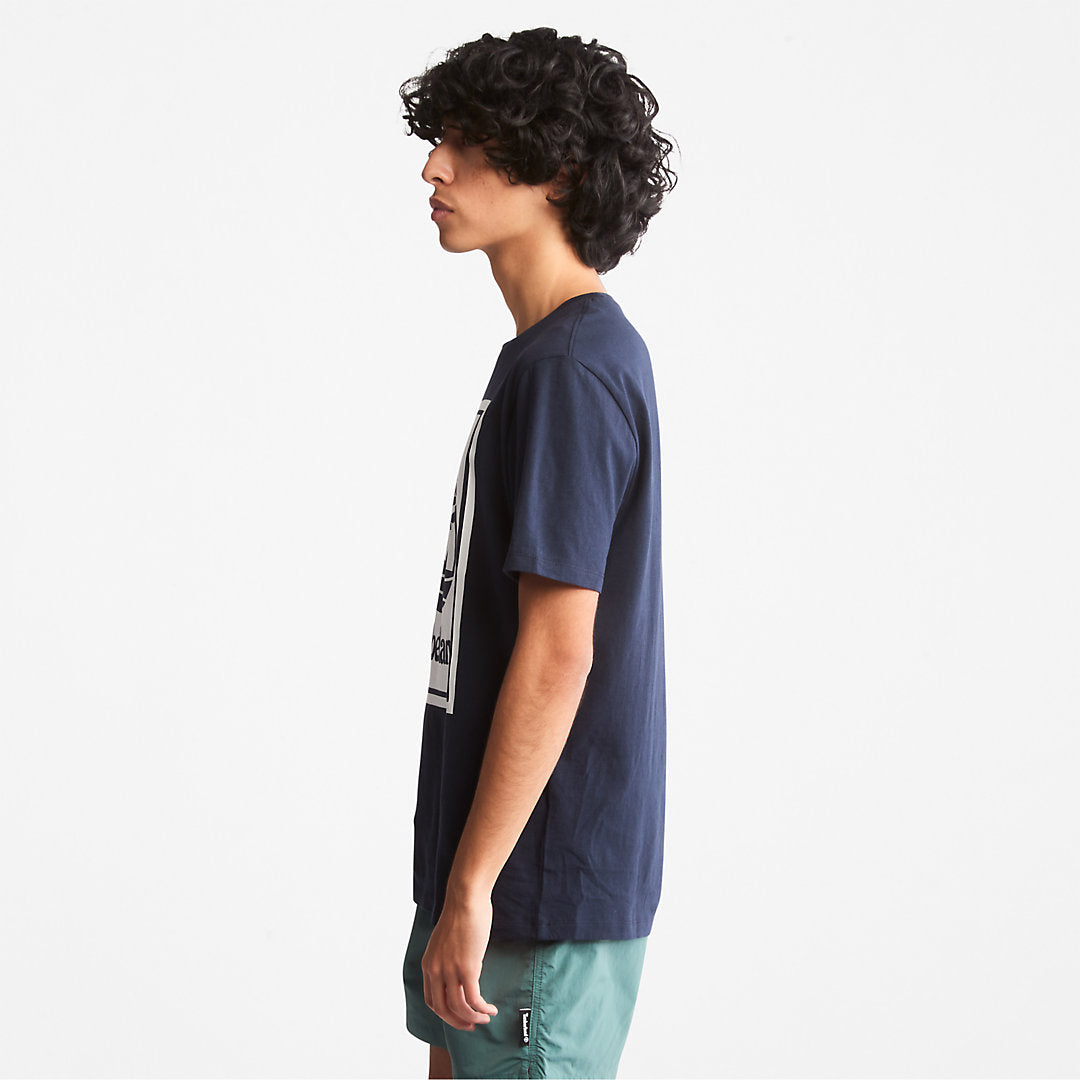 Mens Tree Logo T-Shirt for All Gender in Navy - Timberland
