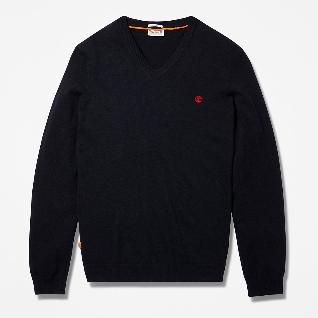 Mens Cohas Brook V-Neck Sweater for Men in Navy - Timberland