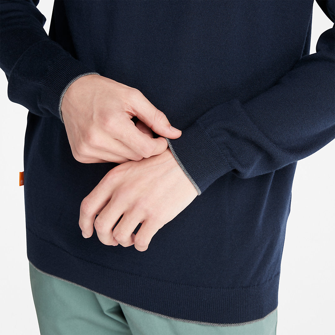 Mens Nissitissit River Merino Sweater for Men in Navy - Timberland
