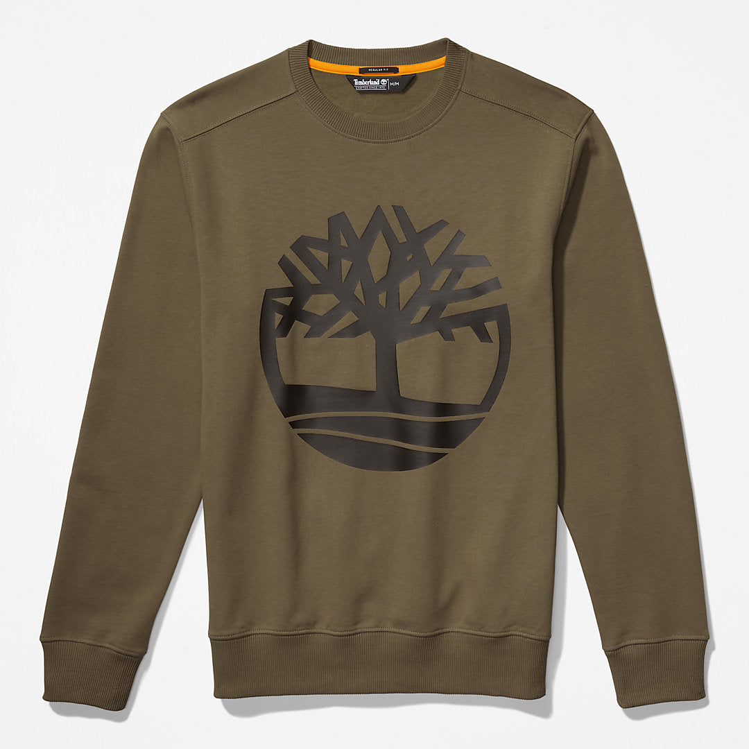 Mens Timberland® Tree-Logo Sweatshirt for Men in Dark Green - Timberland