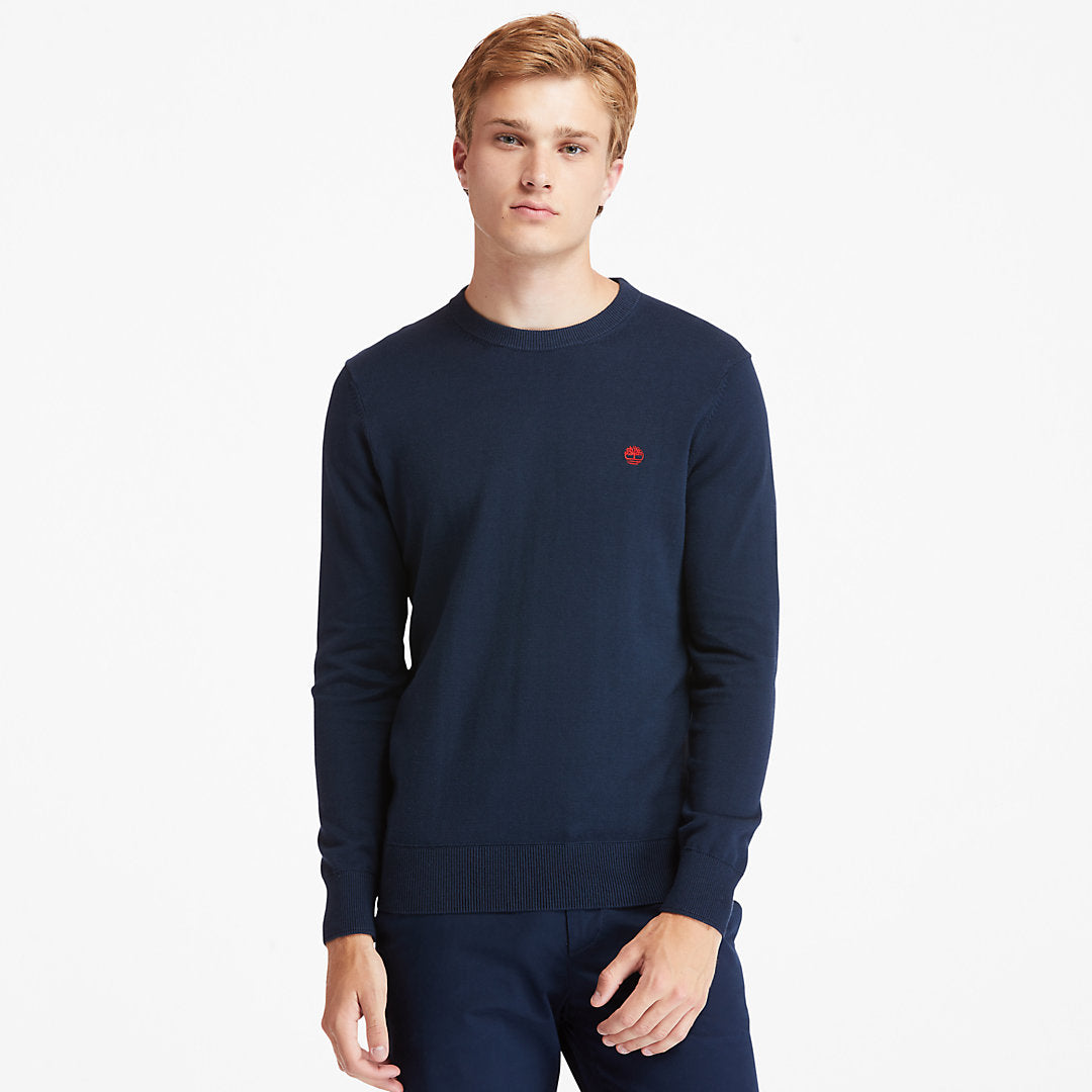 Mens Williams River Organic Cotton Sweater for Men in Navy - Timberland