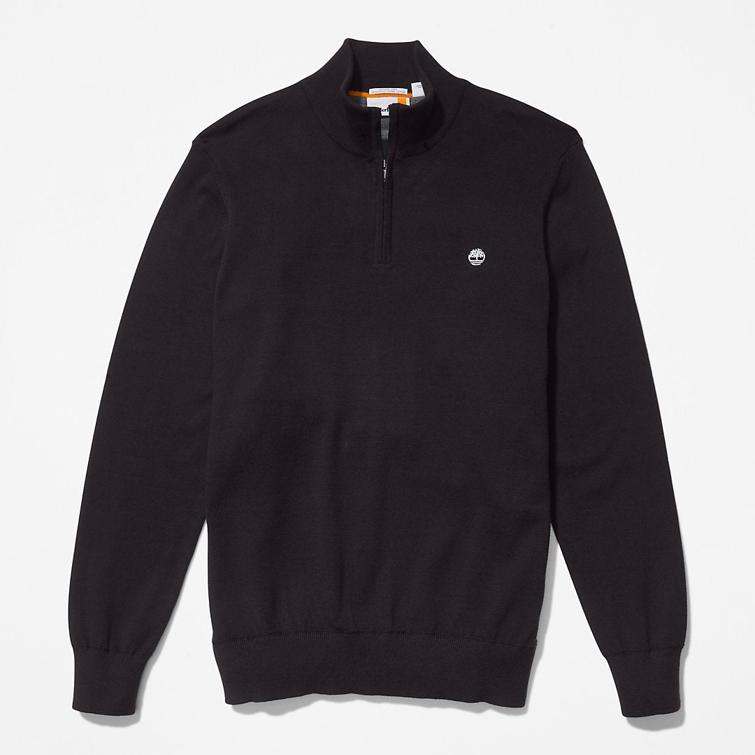 Mens Williams River Zip-neck Sweater for Men in Black - Timberland