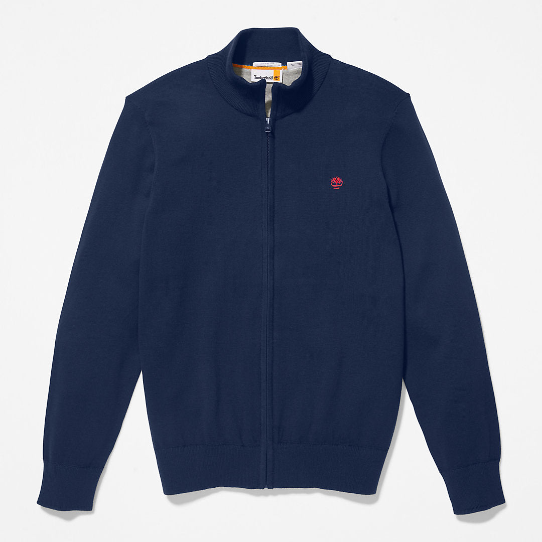 Mens Williams River Full-Zip Sweater for Men in Navy - Timberland