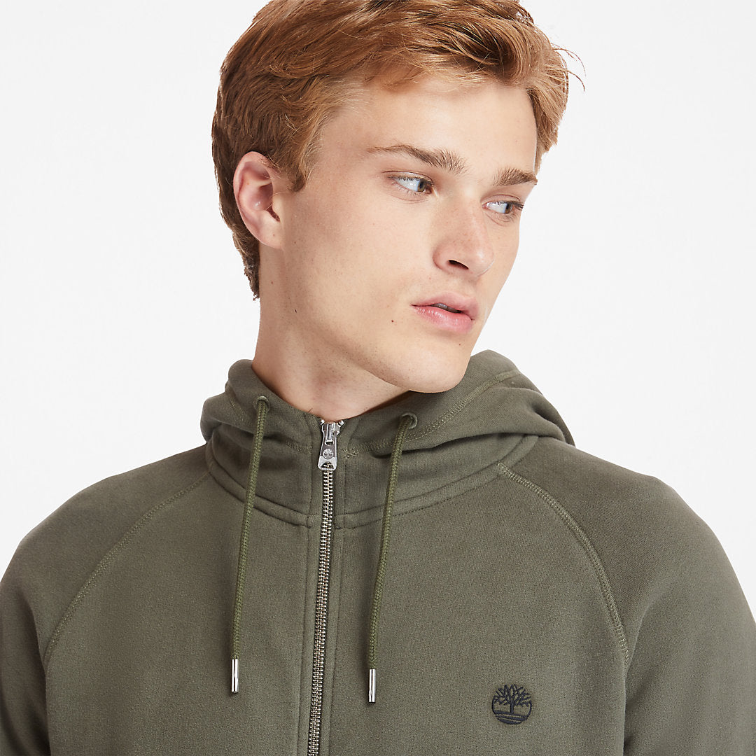 Mens Exeter River Zip Hoodie for Men in Green - Timberland