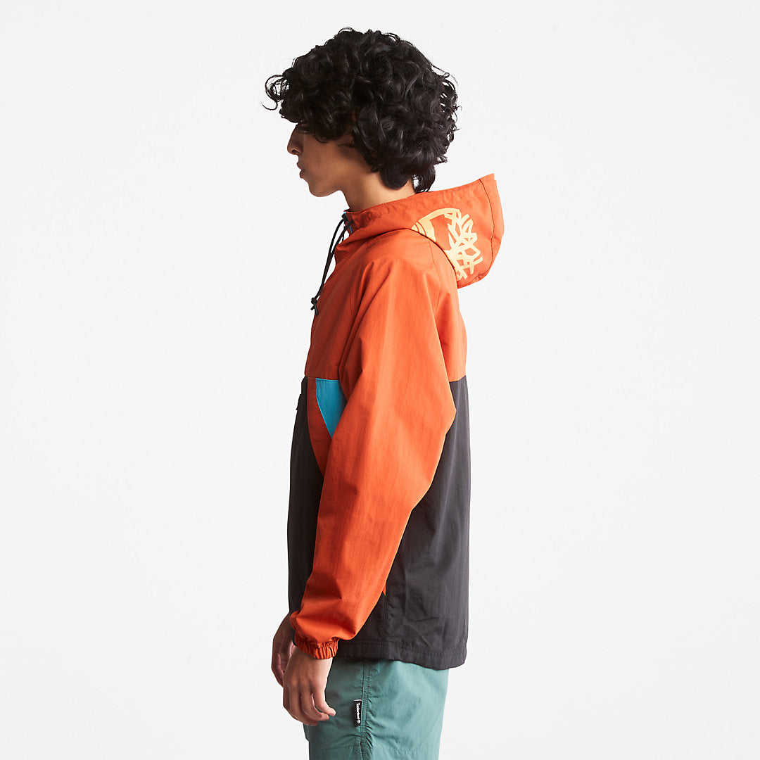 Mens DWR Zip-Neck Windbreaker for All Gender in Orange - Timberland
