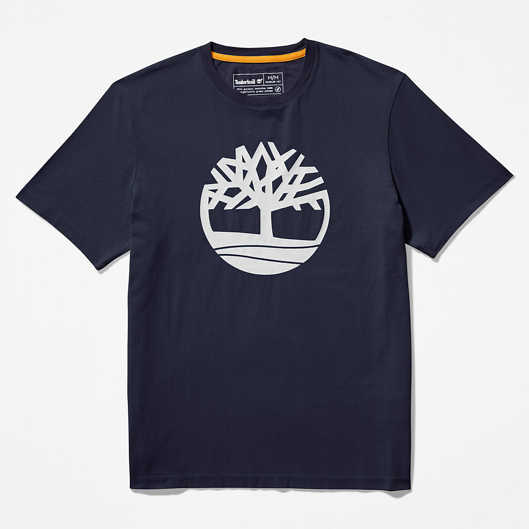 Mens Kennebec River Tree Logo T-shirt for Men in Navy - Timberland