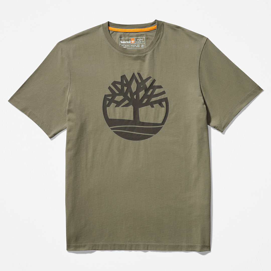 Mens Kennebec River Tree Logo T-shirt for Men in Dark Green - Timberland