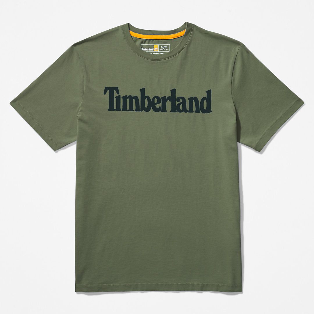 Mens Kennebec River Logo T-Shirt for Men in Dark Green - Timberland