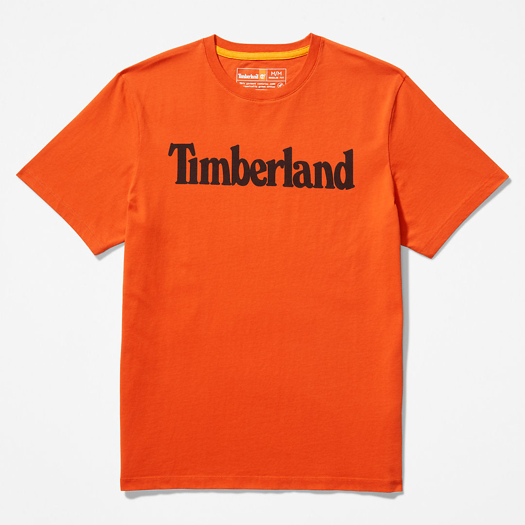 Mens Kennebec River Logo T-Shirt for Men in Orange - Timberland