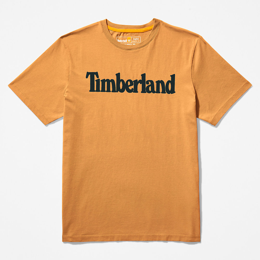 Mens Kennebec River Logo T-Shirt for Men in Yellow - Timberland