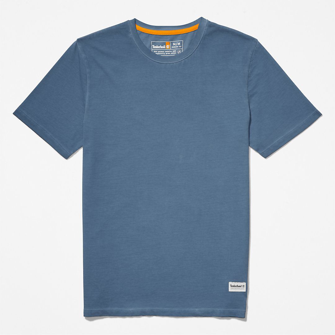 Mens Lamprey River Garment-Dyed T-Shirt for Men in Navy - Timberland