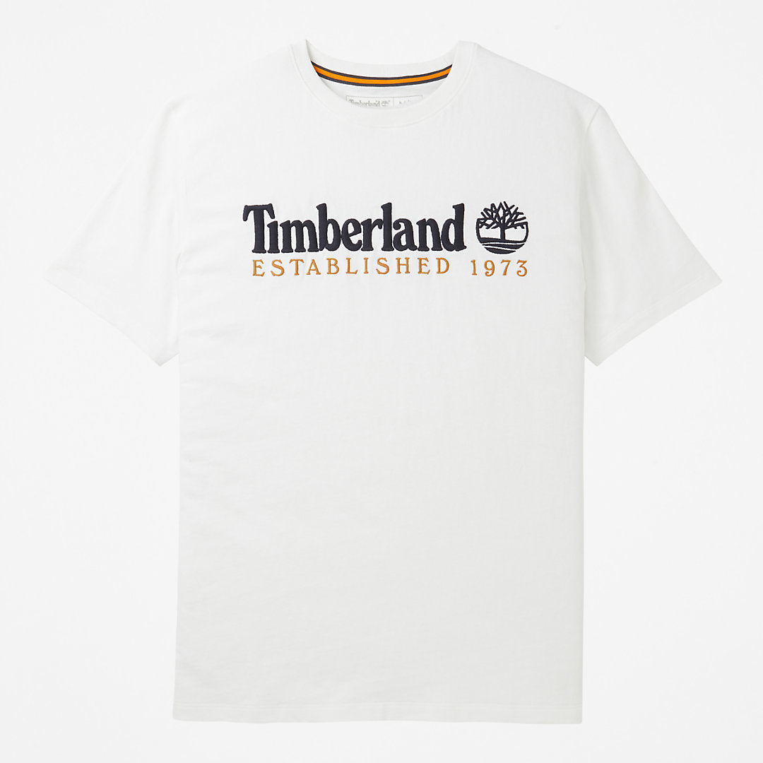 Mens Outdoor Heritage Linear-Logo T-Shirt for Men in White - Timberland
