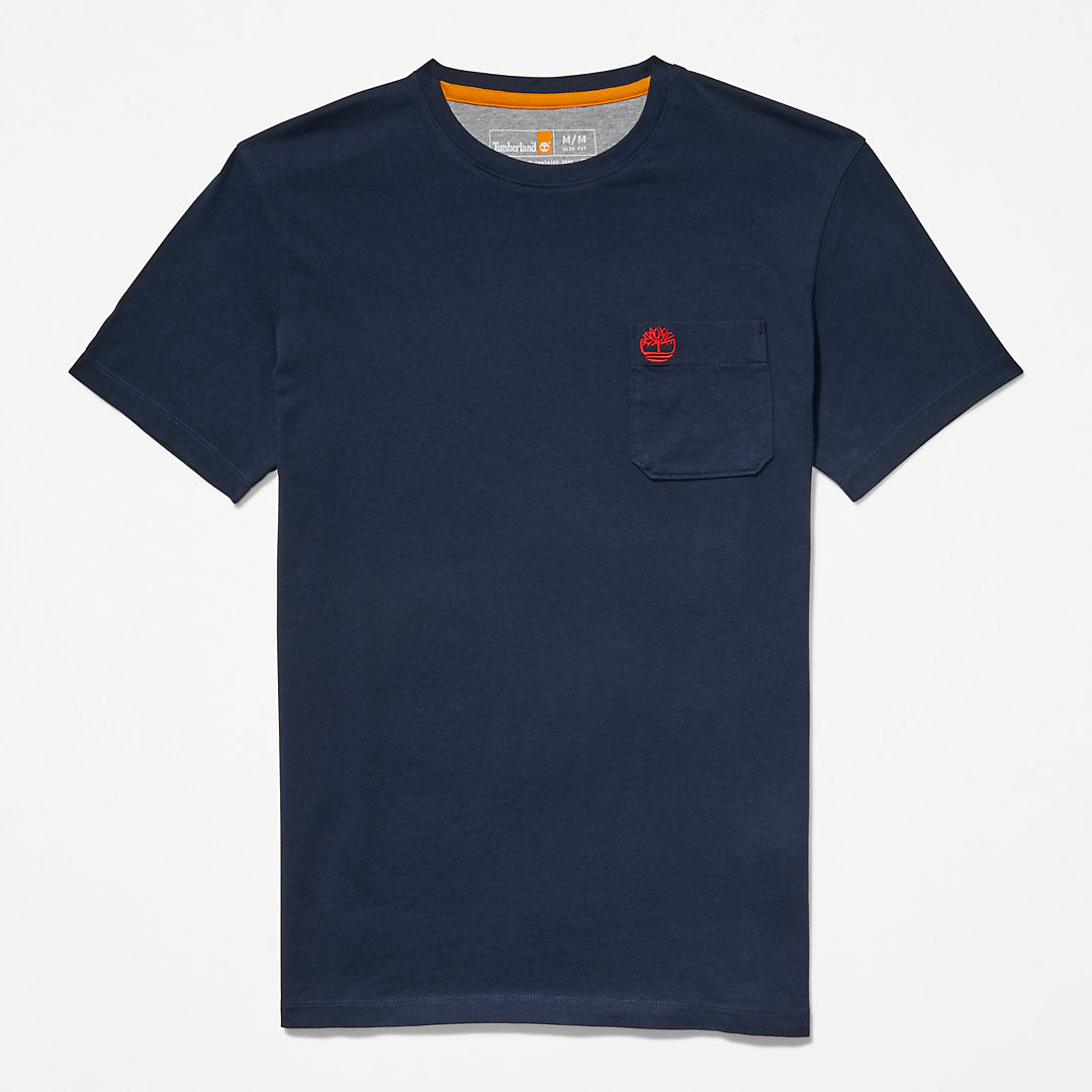 Mens Dunstan River Pocket T-shirt for Men in Navy - Timberland