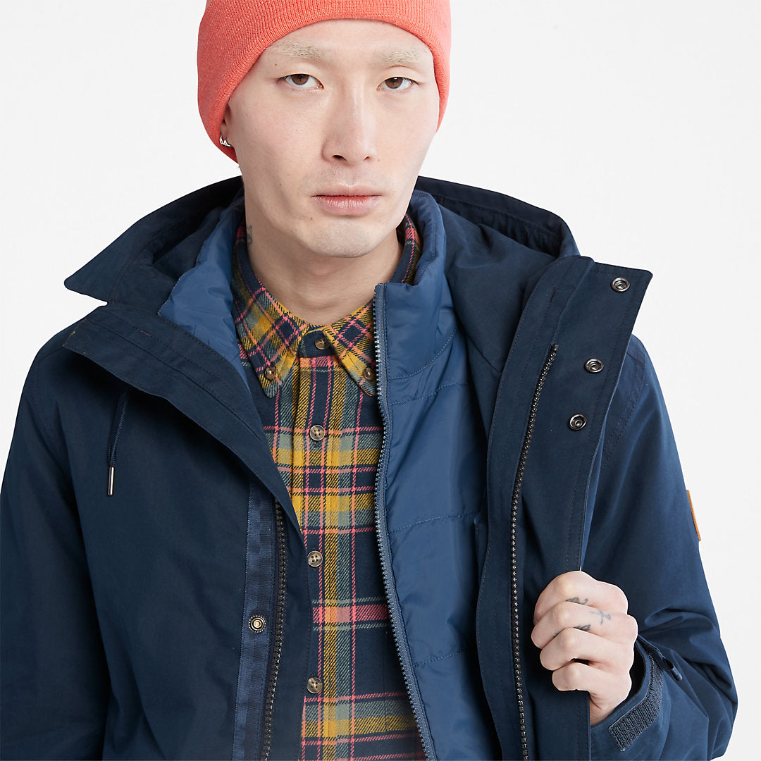 Mens Snowdon Peak 3-in-1 Waterproof Parka for Men in Navy - Timberland