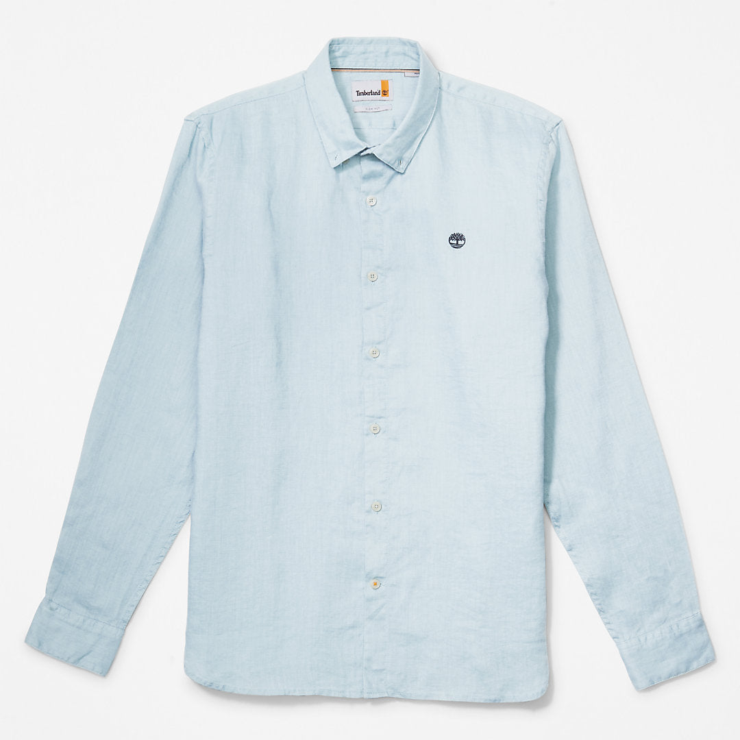 Mens Mill River LS Linen Shirt for Men in Light Blue - Timberland