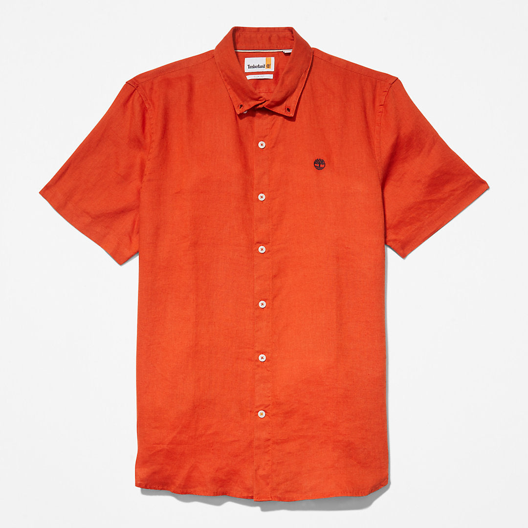 Mens Mill River Short-Sleeve Shirt for Men in Orange - Timberland