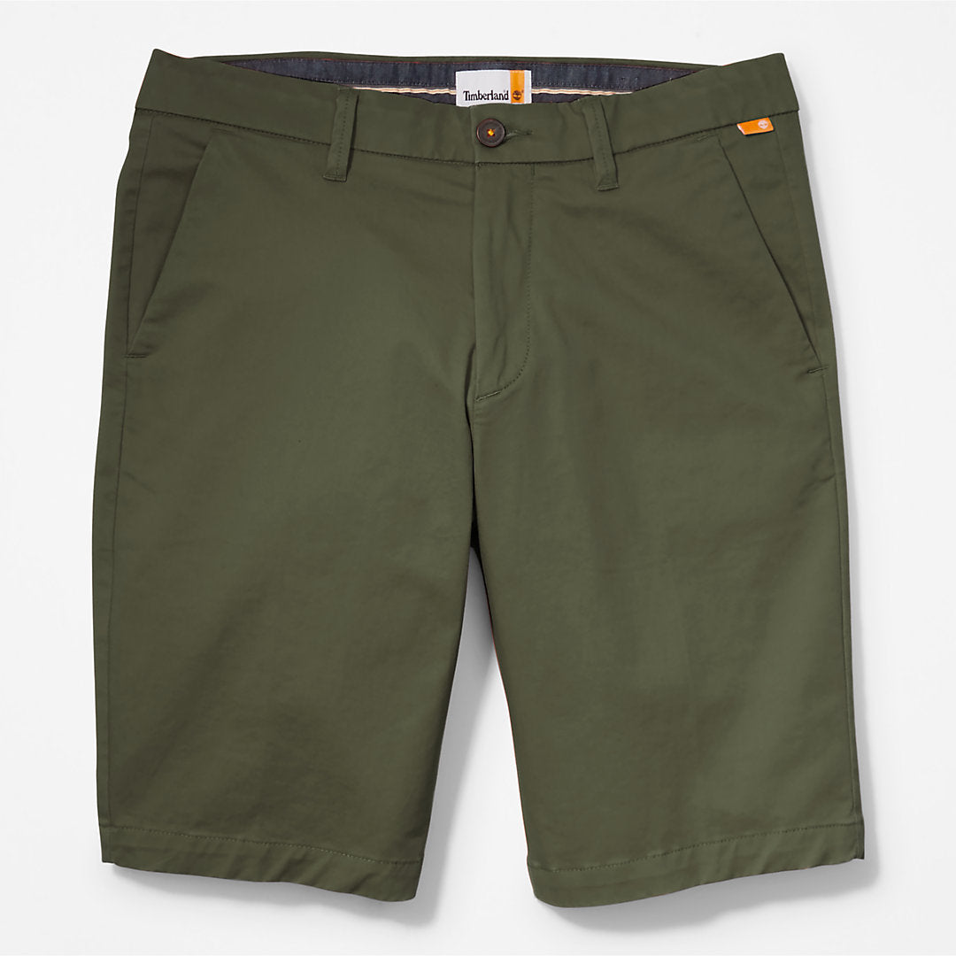 Mens Squam Lake Stretch Chino Shorts for Men in Green - Timberland