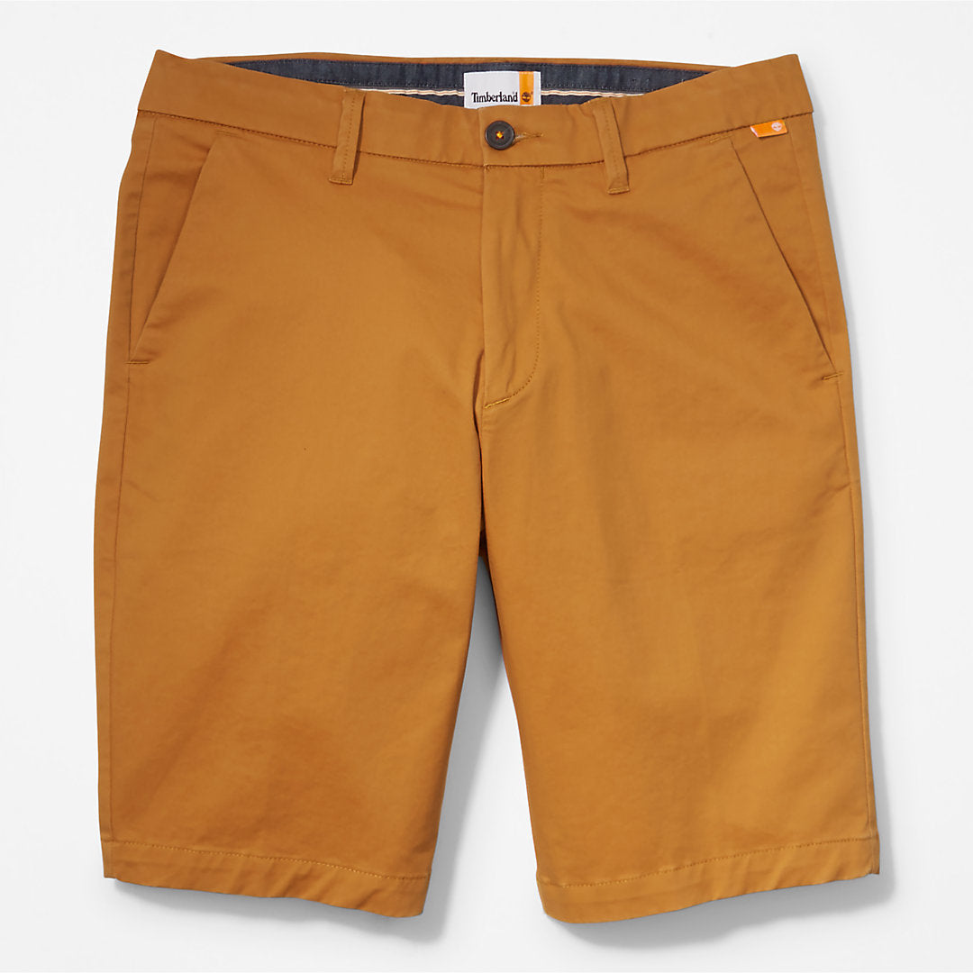 Mens Squam Lake Stretch Chino Shorts for Men in Dark Yellow - Timberland