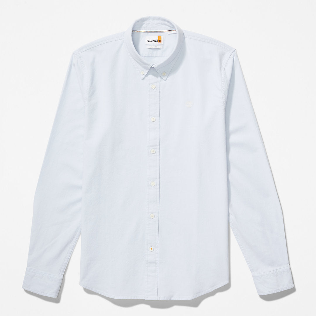 Mens Pleasant River Slim Oxford Shirt for Men in Light Blue - Timberland