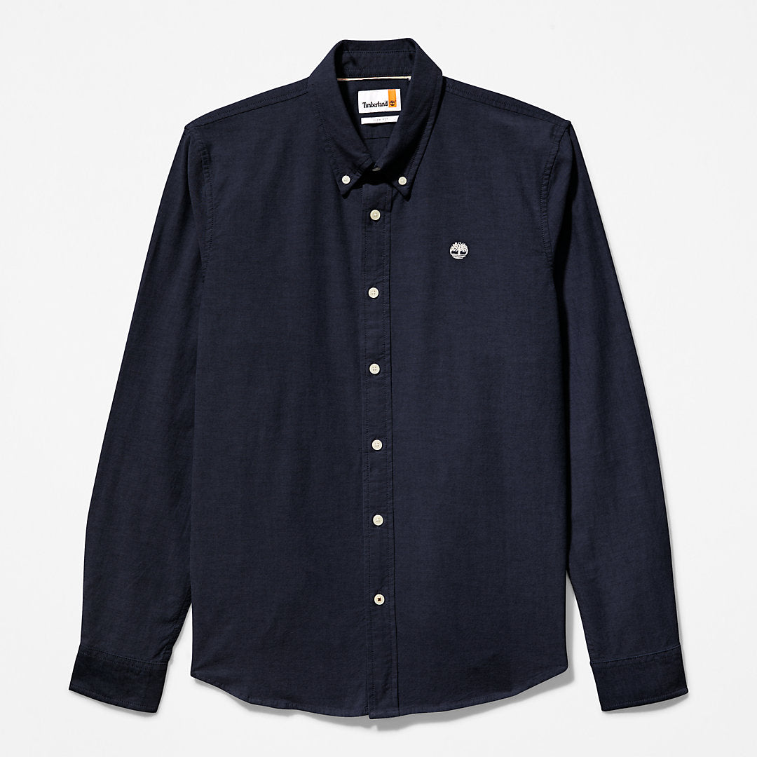 Mens Pleasant River Slim Oxford Shirt for Men in Navy - Timberland
