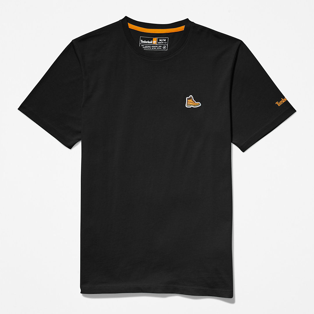 Mens Boot Logo T-Shirt for Men in Black - Timberland