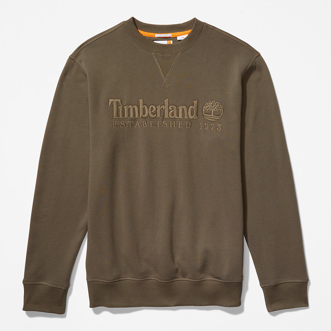 Mens Outdoor Heritage Crewneck Sweatshirt for Men in Dark Green - Timberland