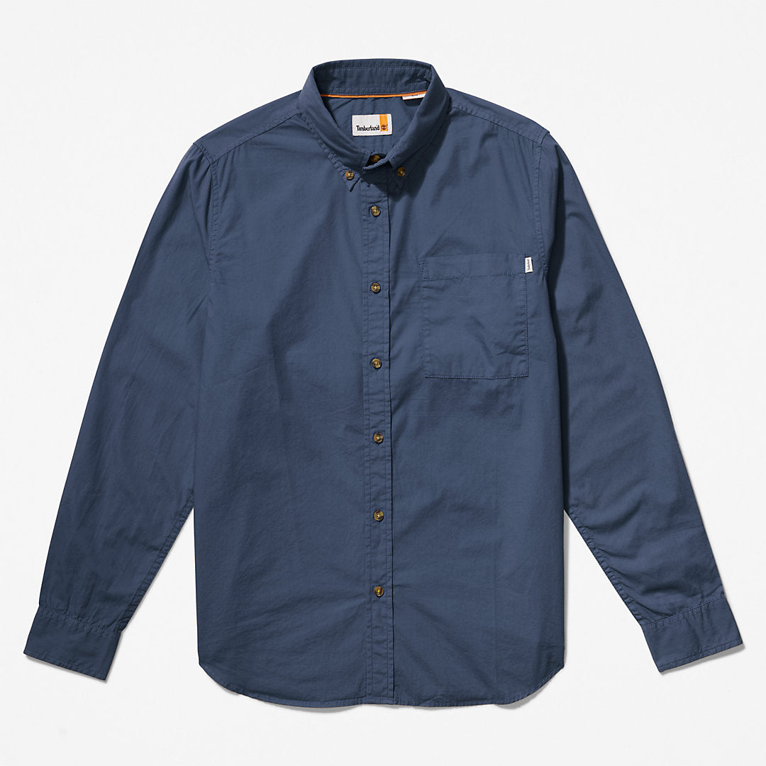 Mens Outdoor Heritage Washed Poplin Shirt for Men in Blue - Timberland