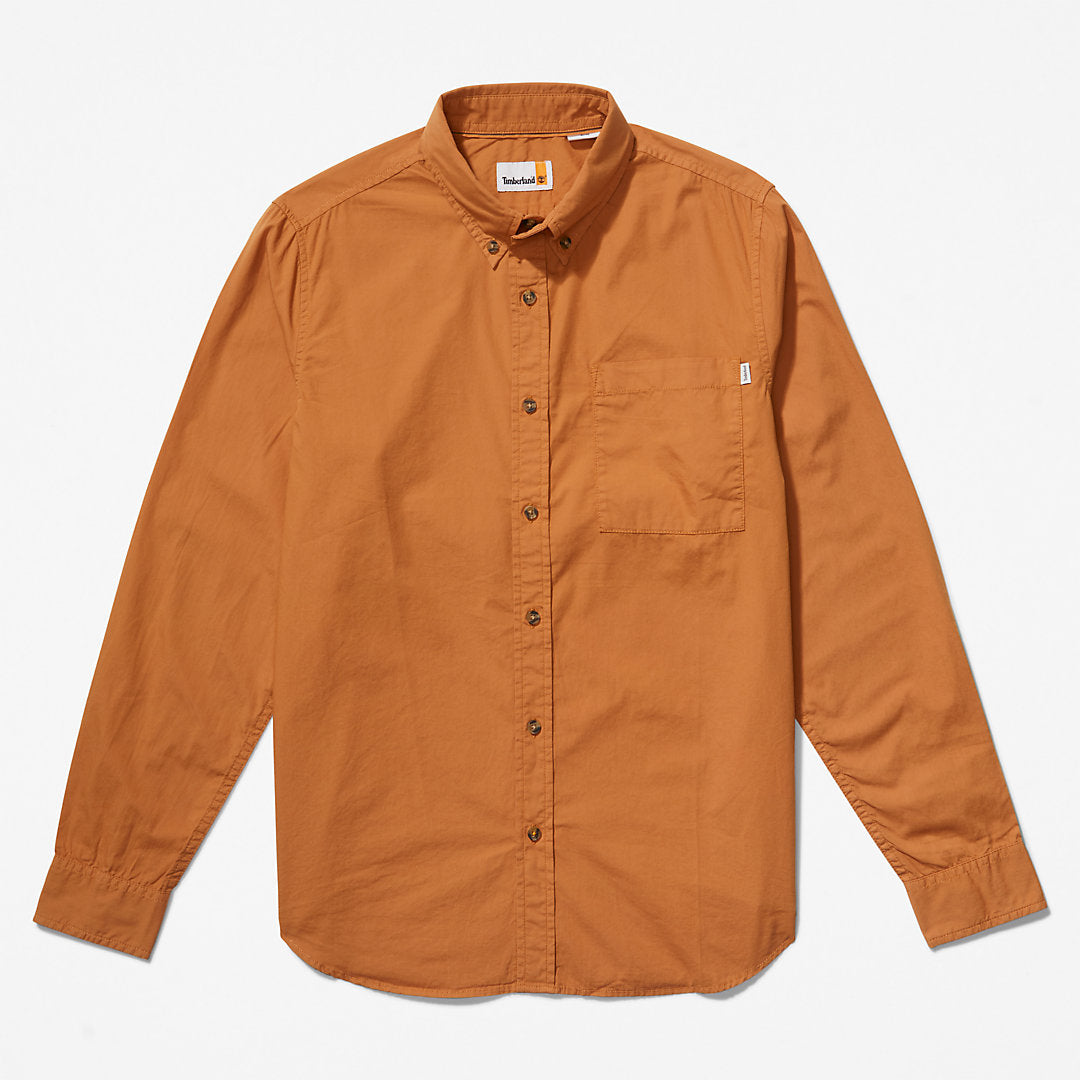 Mens Outdoor Heritage Washed Poplin Shirt for Men in Light Brown - Timberland