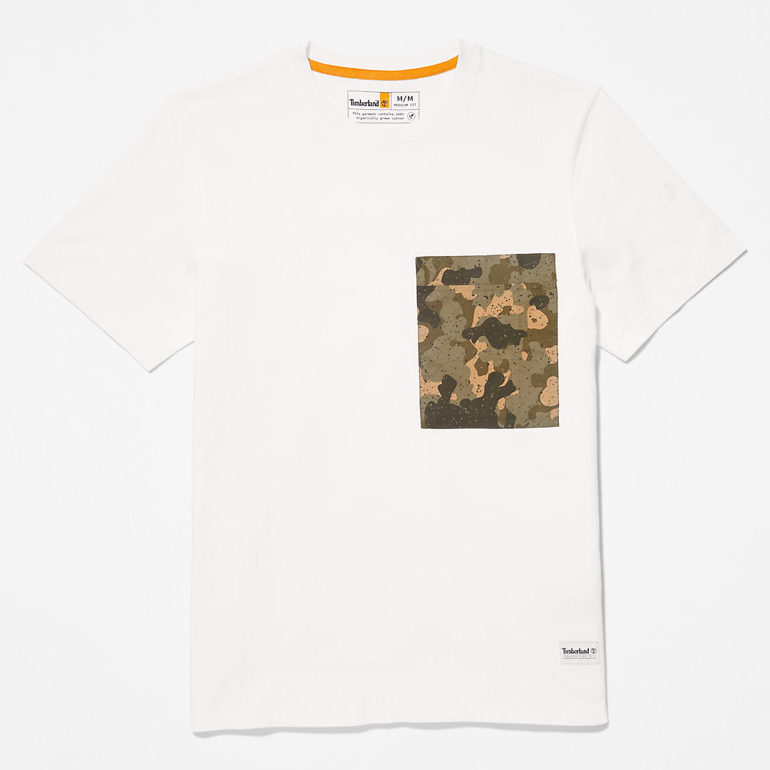 Mens Outdoor Heritage Camo-Pocket T-Shirt for Men in White - Timberland