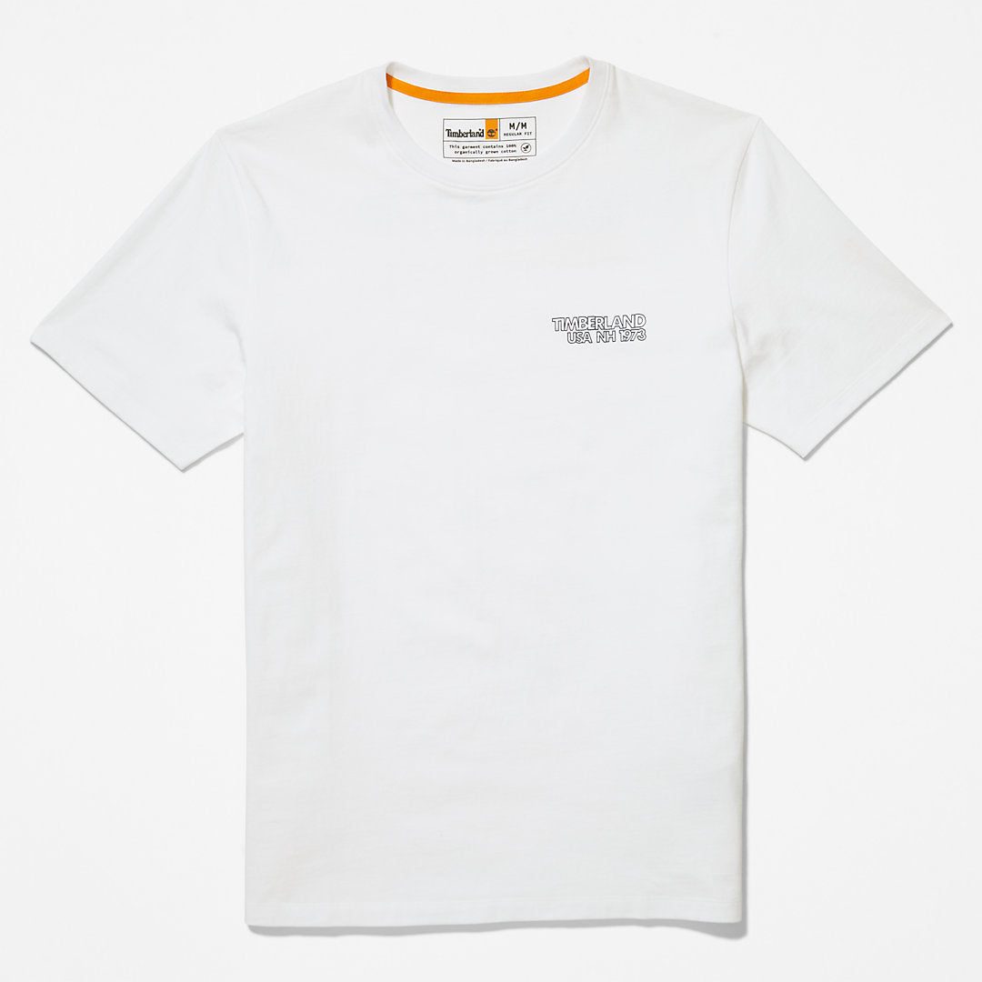 Mens Outdoor Heritage Stacked-Logo T-Shirt for Men in White - Timberland