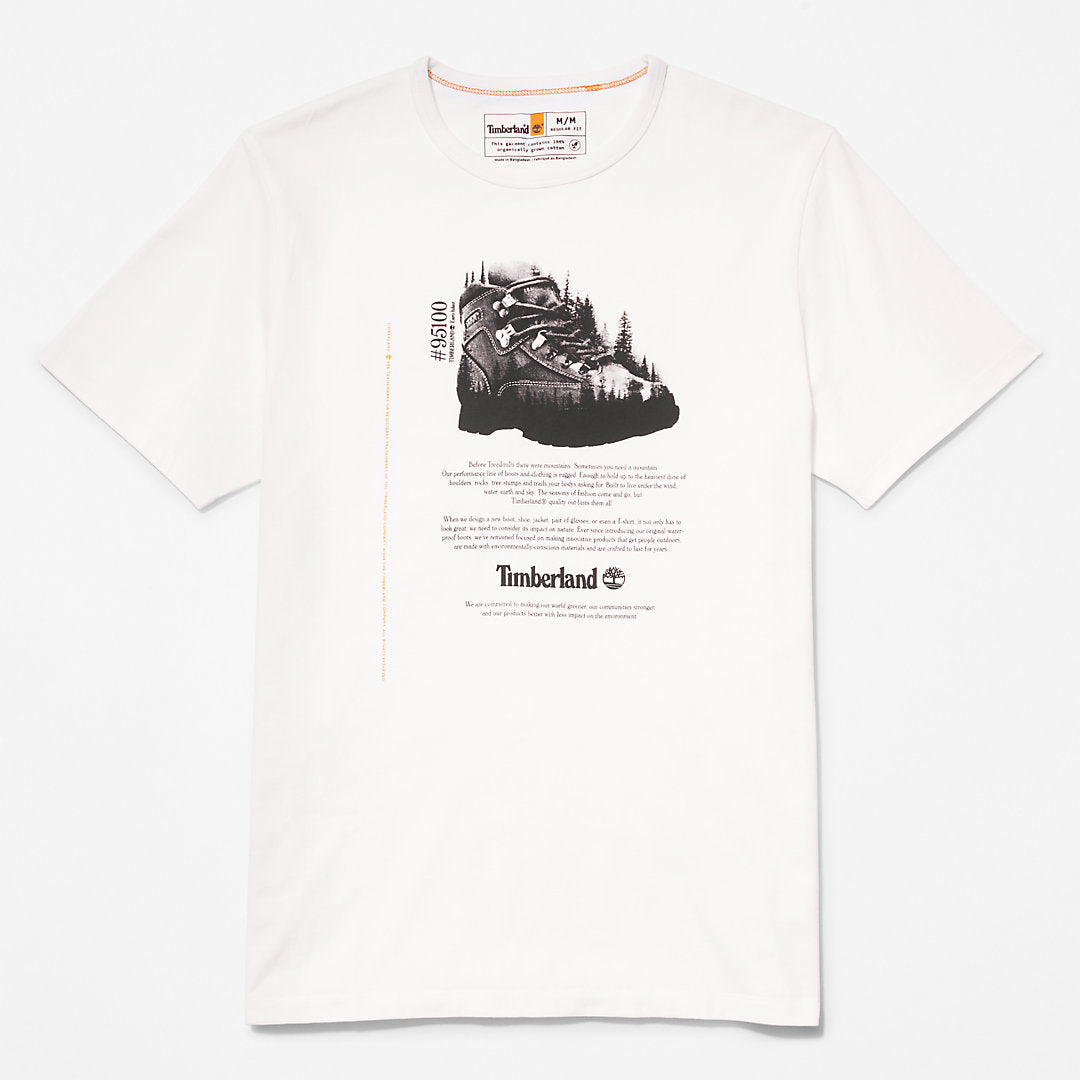 Mens Outdoor Heritage Graphic T-Shirt for Men in White - Timberland