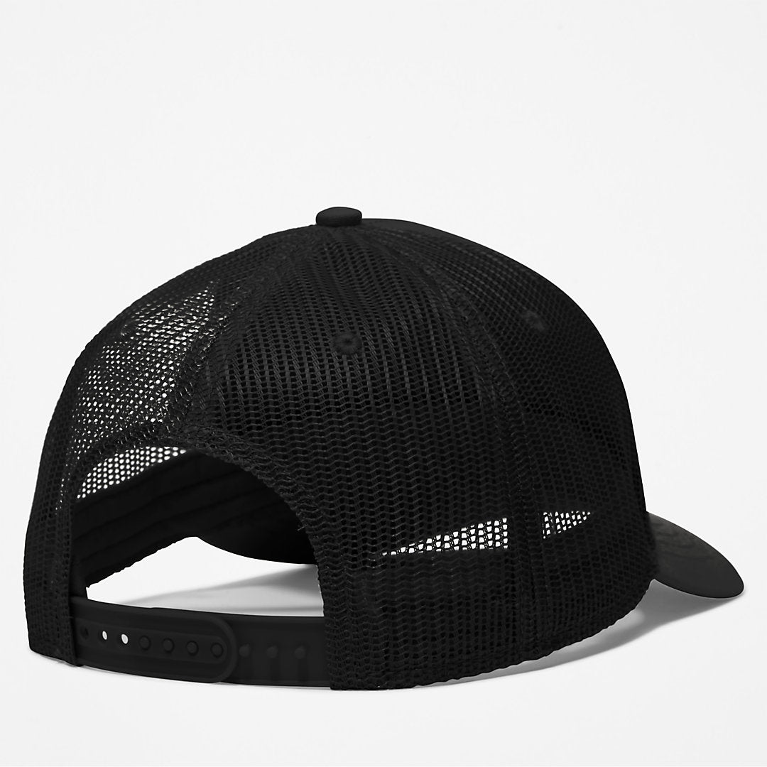 Mens Camping Patch Trucker Hat for Men in Black - Timberland
