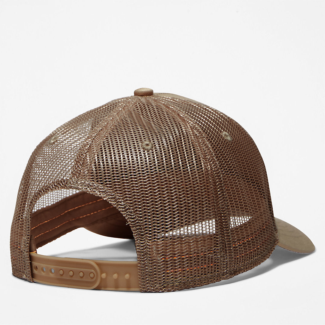 Mens Camping Patch Trucker Hat for Men in Beige - Timberland